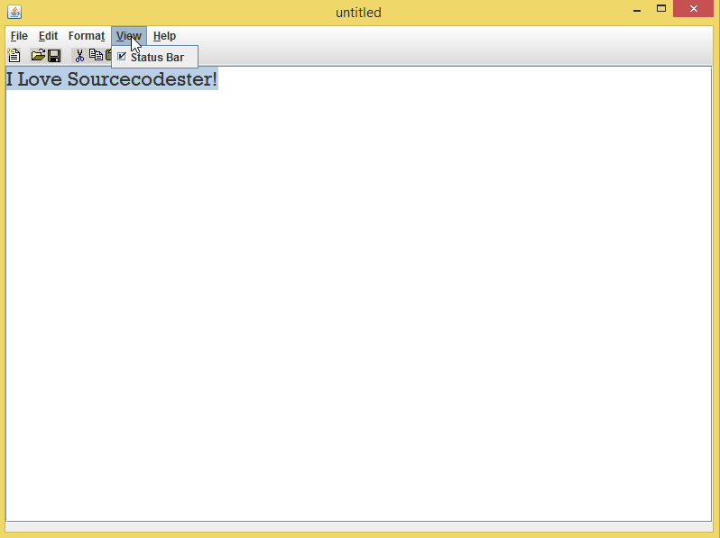 Simple Text Editor In Java Free Source Code SourceCodester